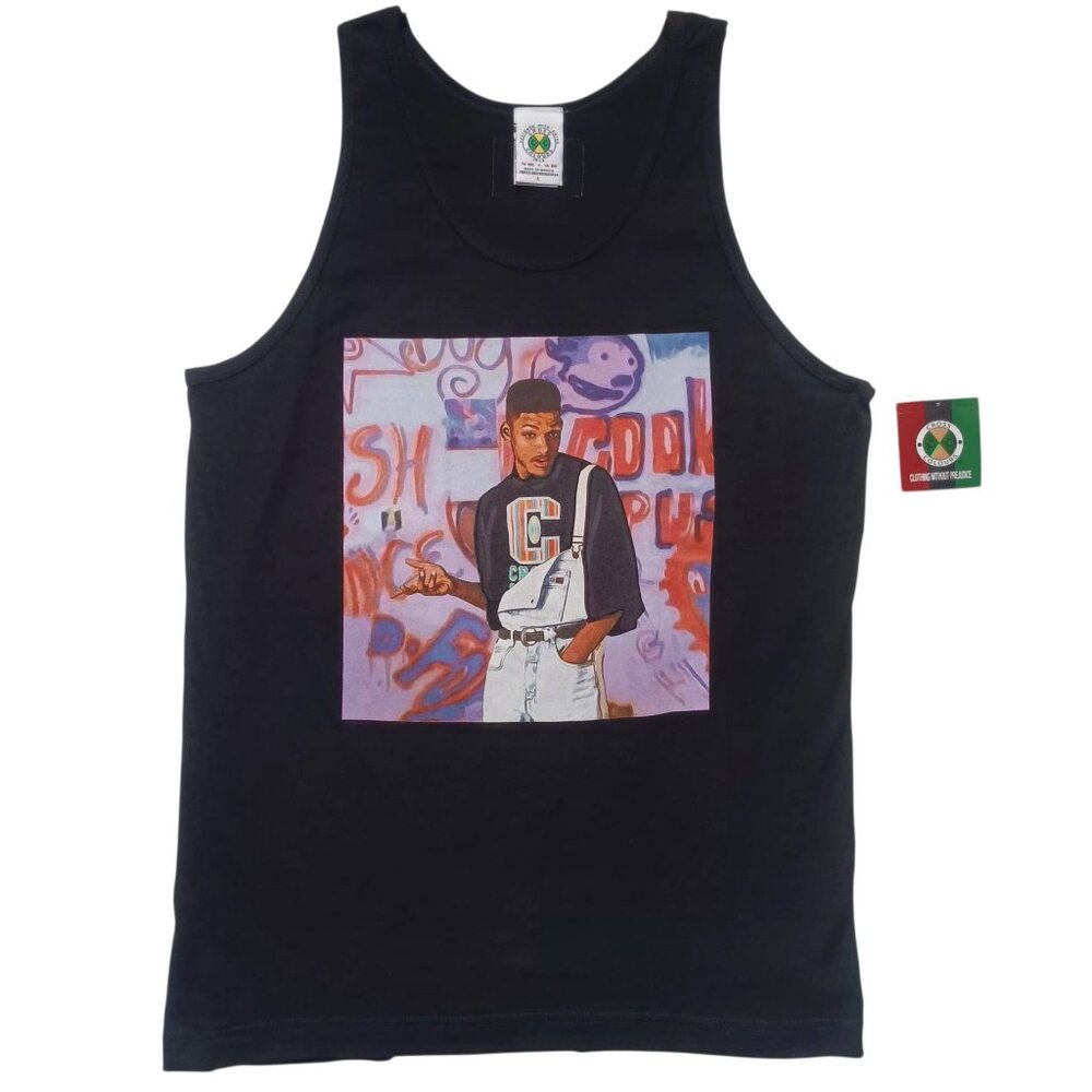 Cross Colours Fresh Prince of Bel Air 90s Will Smith Tank Top Men's Large New